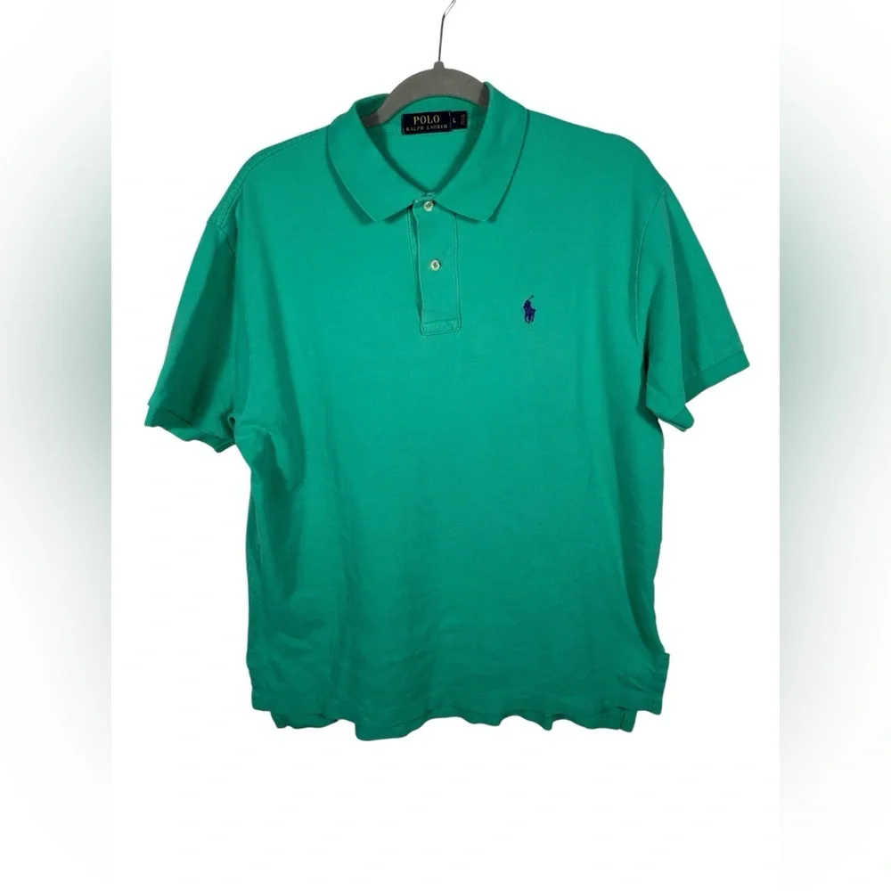 Polo‎ Ralph Lauren Polo Shirt Men’s Large Green Short Sleeve Classic Fit Logo